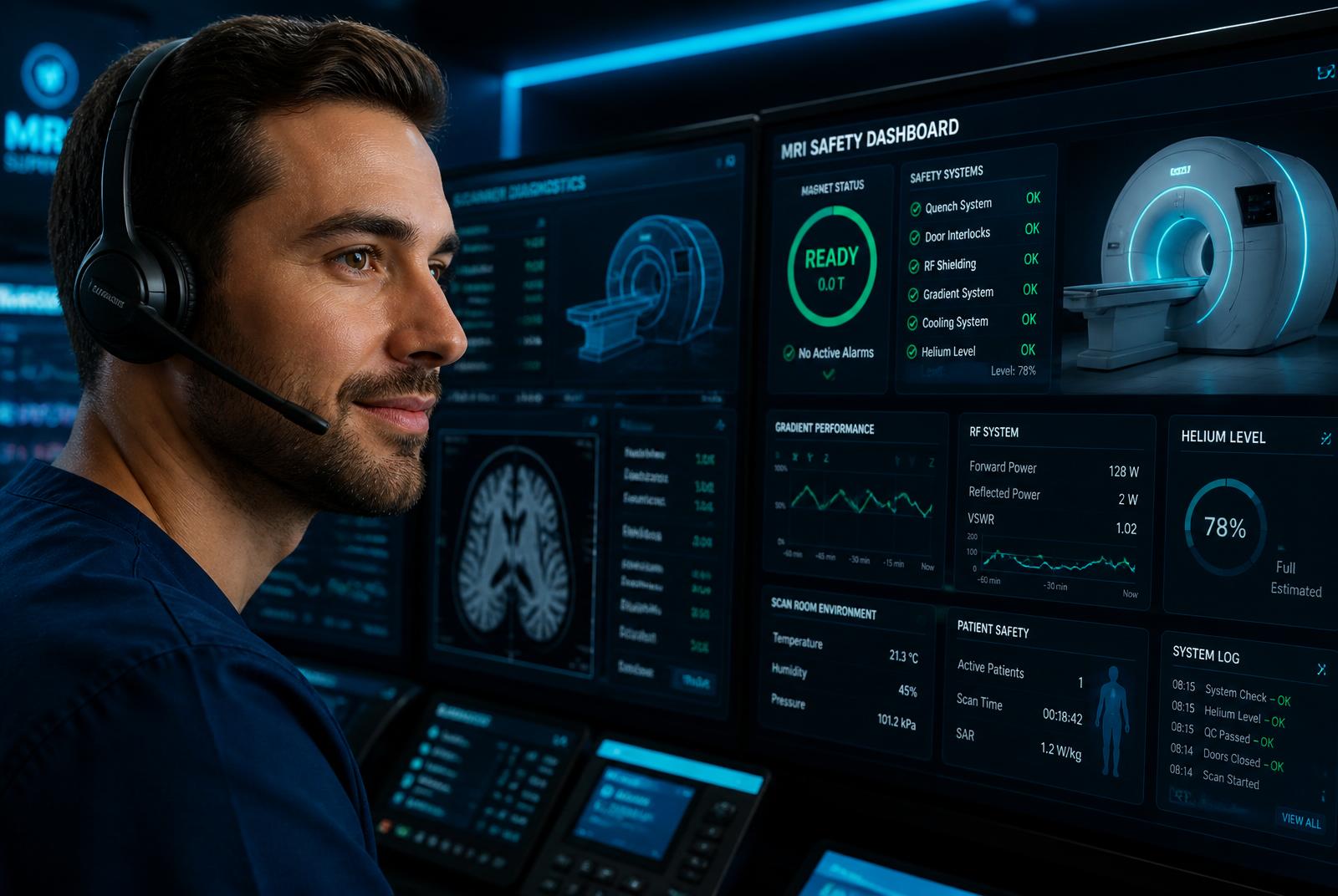 MRSO providing live phone support from a monitoring dashboard